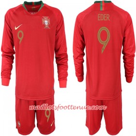 Maillot/Tenue Portugal EDER 9 Enfant Domicile Coupe du monde 2018 Manche Longue